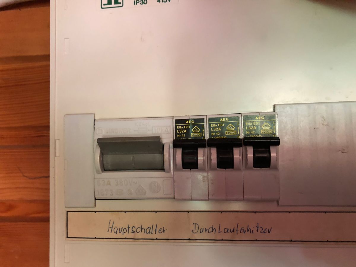 Sicherung Durchlauferhitzer